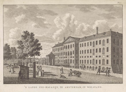 s Lands Zeemagazijn in Amsterdam, before the 1791 fire, The Netherlands, Anonymous, Jan Bulthuis,