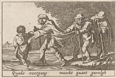 Boy leads the blind, Pieter Hendricksz. Schut, Claes Jansz. Visscher (II), 1628 - 1650