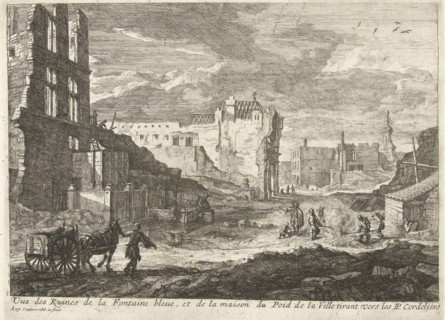 Ruins of the fountain the Spauwer Brussels Belgium, 1695, Augustin Coppens, 1695