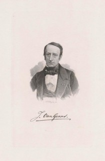 Portrait of the doctor Jan van Geuns, print maker: Dirk Jurriaan Sluyter, 1840 - 1886