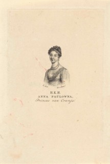 Portrait of Anna Pavlovna Romanowa (Queen of the Netherlands), Willem van Senus, 1816 - 1840