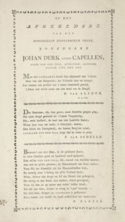 Four odes to the politician Joan Derk van der Capellen tot den Pol, Jan de Kruyff 1753-1821, Daniel