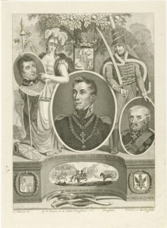 Portrait of Prince William Frederick George Lodewijk to commemorate the Battle of Waterloo,