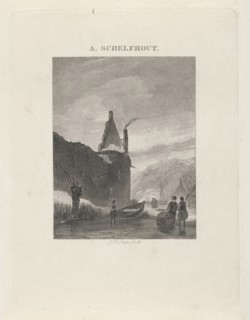 Winter view, Johannes Philippus Lange, 1820 - 1849