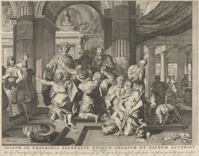 Joseph reveals himself to his brothers, Anonymous, Nicolaes Visscher (I), Nicolaes Visscher (II),
