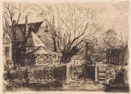 Polder house and the lock in Boerenwetering Amsterdam, The Netherlamds, Frans Schikkinger,