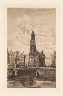 Munt Tower in Amsterdam, The Netherlands, Frans Schikkinger, 1848 - 1902