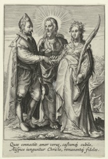 Marriage of spiritual love, Jan Saenredam, Anonymous, Hendrick Goltzius, 1575-1657
