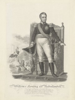 Portrait of Frederick William I, King of the Netherlands, Willem Hendrik Hoogkamer, Hendrik