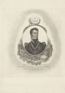 Portrait of William II, King of the Netherlands, Willem van Senus, Evert Maaskamp, 1815