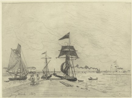 Jetty at Honfleur, Johan Barthold Jongkind, 1865