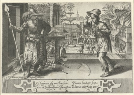 Soldier and the farmer, Harmen Jansz Muller, 1578 - 1587