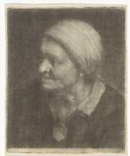 Bust Portrait of an old woman, Carel de Moor (II), 1666 - 1738