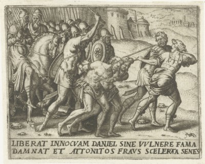 The elders are diverted, Abraham de Bruyn, 1570