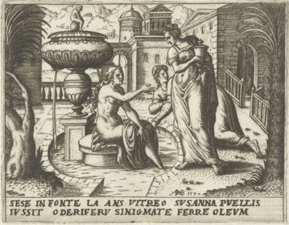 Susanna Bathing, Abraham de Bruyn, 1570