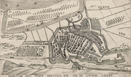 In and around the city of Danzig Series of 14 numbered prints, Aegidius Dickmann, Frederik de Wit,