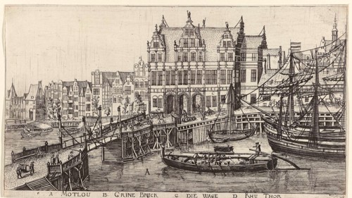 In and around the city of Danzig Series of 14 numbered prints, Aegidius Dickmann, Frederik de Wit,