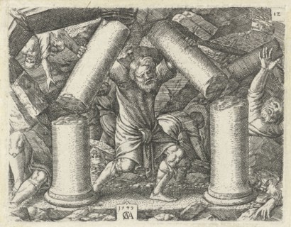 Samson's death, Cornelis Massijs, 1549