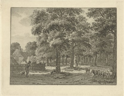 Landscape at Muiderberg, Jan Evert Grave, 1769 - 1805