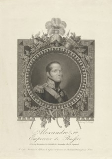 Portrait of Tsar Alexander I of Russia, Walraad Nieuwhoff, W. Esser, 1825-1827