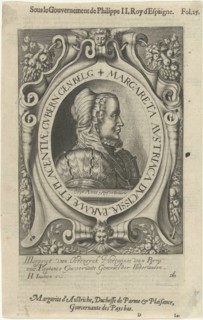 Portrait of Margaret of Parma, Regent of the Netherlands, Crispijn van den Queborn, 1614 - 1623
