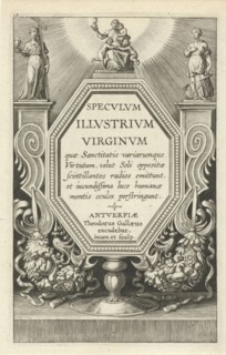 Title print for Speculum Illustratum Virginum, Theodoor Galle, 1581-1633