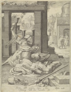 Jael and Sisera, Anonymous, Jan Saenredam, Claes Jansz. Visscher (II), 1606 - 1652
