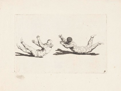 Harlequin clown move about without using their arms and legs, Gerardus Josephus Xavery, Pieter