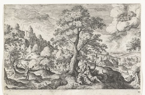 Venus and Adonis, Hans Bol, Anonymous, c. 1550 - c. 1650