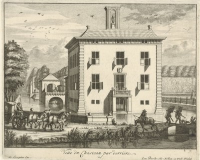 Back of castle Gunterstein, Breukelen, Joseph Mulder, Willem Swidde, Jaques Le Moine de lâ€ôEspine,