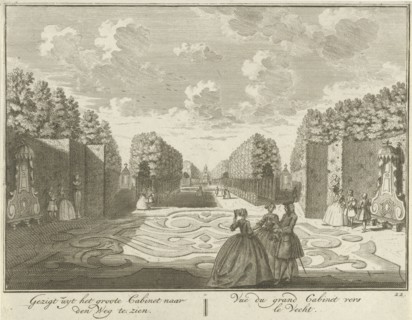 View from the cabinet in the garden of House ter Meer in Maarssen, The Netherlands, Hendrik de