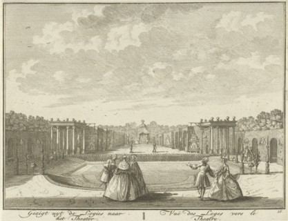 Open-air theater in the garden of House ter Meer in Maarssen, The Netherlands, Hendrik de Leth, c.