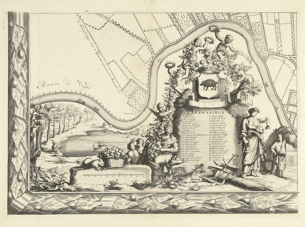 Map of the heerlijkheid Maarsseveen, The Netherlands, Philibert Bouttats, 1665 - 1731