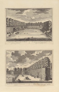 View of the big pond southeast of Zeist Castle / The avenue along the southwest side of the big