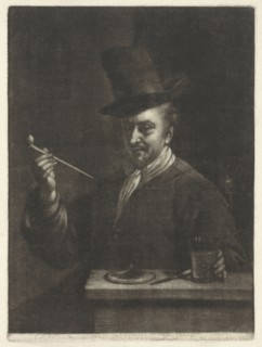 Man smoking pipe, Wallerant Vaillant, 1658 - 1677