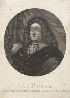 Portrait of the poet Jan Norel, Pieter Schenk (I), 1700 - 1713