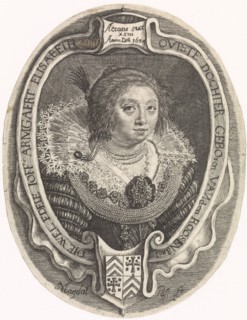 Portrait of Armgaert Elizabeth van Dordt van Roosendaal, print maker: Magdalena van de Passe,