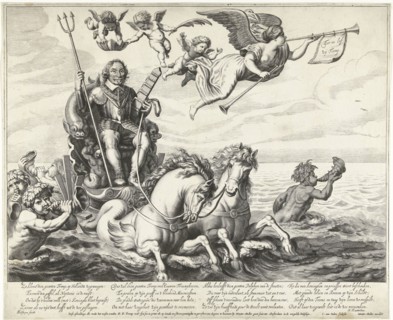 Admiral Maarten Tromp Harpertsz on chariot, Cornelis van Dalen (II), Wouter Muller, Herman Frederik