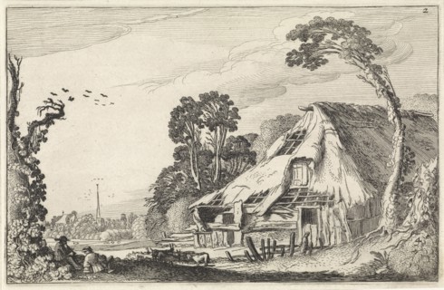 Figures in a dilapidated barn, Jan van de Velde (II), 1616
