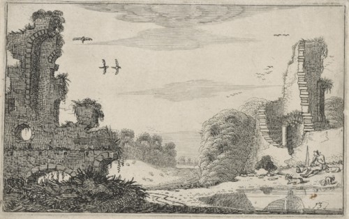 Shepherd in a ruin, Jan van de Velde (II), 1616