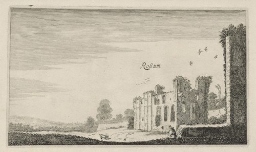Ruins of castle Rossum, Maasdriel Bommelerwaard The Netherlands, Jan van de Velde II, Robert de