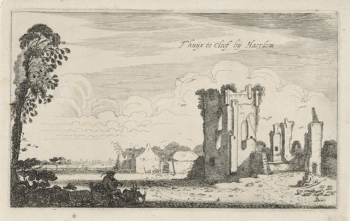 View of the ruins of Huis ter Kleef, Haarlem The Netherlands, Jan van de Velde (II), Robert de