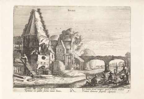 mowers Resting at home: july, Jan van de Velde (II), 1608-1618