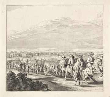 Exodus from the Spanish army from Maastricht, 1632, Plate 2, Jan van de Velde II, Jan Martszen