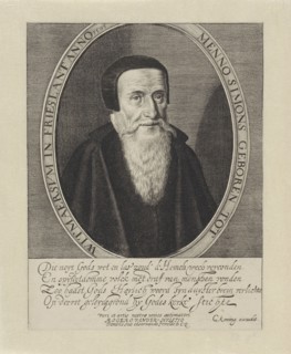 Portrait of Menno Simons, Jan van de Velde (II), Cornelis Koning (?-1671), 1603 - 1641