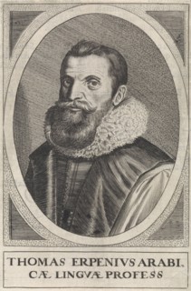 Portrait of Thomas Erpenius, Abraham Elzevier (I), Bonaventura Elzevier, Andries Clouck, 1625