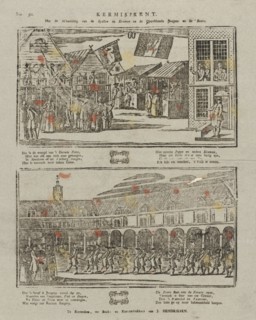Fair Print, with the image of the games and stalls and guys after the show, Jan Hendriksen, print