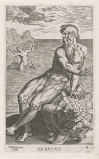 Sea God Glaucus, Philips Galle, 1586