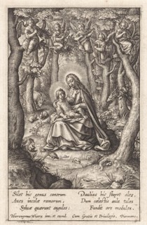 Rest on the Flight into Egypt, Antonie Wierix (III), Hieronymus Wierix, Piermans, 1606 - before