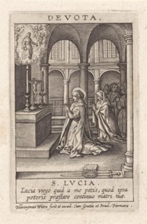 Virtue of devotees, Hieronymus Wierix, 1563 - before 1619